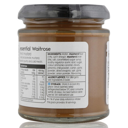 Essential Waitrose French Mustard 180g 2