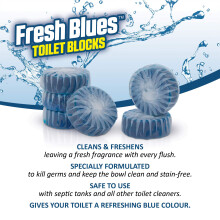 Mighty Burst Fresh Blues Toilet Block 12 Pack Cistern Blocks That Fres