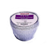 Caroline Foil Pudding Basins With Lids (Pack of 4)