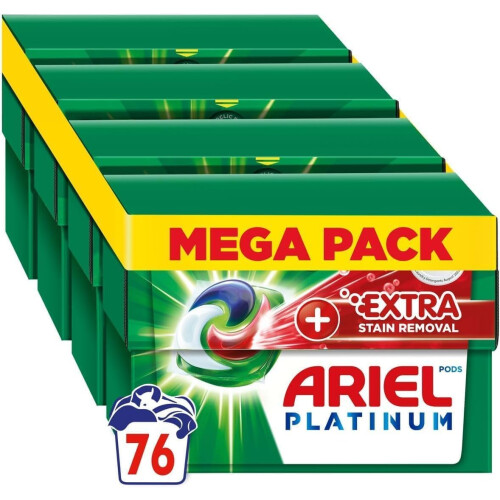 ARIEL Ariel Platinum PODS, Washing Liquid Laundry Detergent Capsules 76