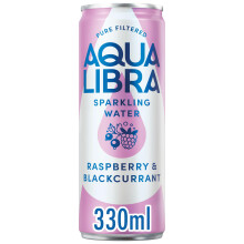 AQUA Libra Sparkling SugarFree Fruit Water No Calories Raspberry and B