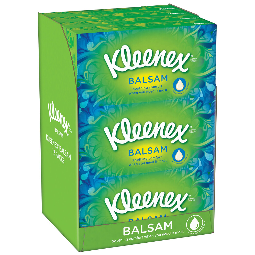 Kleenex Balsam Tissues - Pack Of 12-768 Sheets In