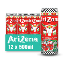 Arizona Watermelon Juice Cocktail, Pack of 12 x 500ml Cans, Fruity