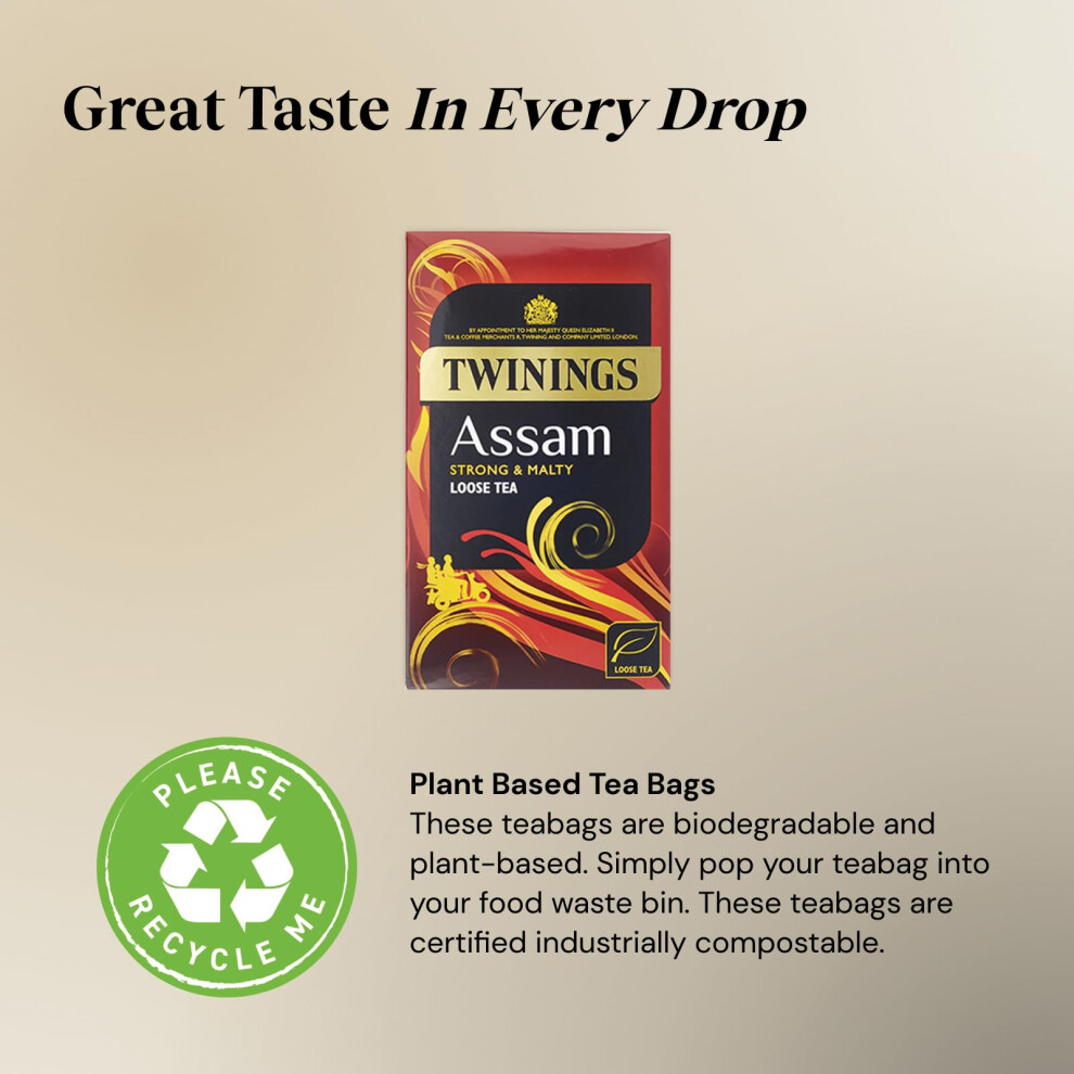 Twinings Assam Loose Leaf Tea Strong Bold Malty Loose Tea Ref Black