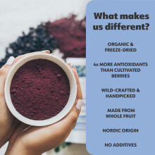 LOOV Organic Wild Blueberry Powder WildCrafted from Nordic Forests 100