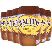 Ovaltine Chocolate Light add Water, Malt and Barley Drink, 300 g (Multipack of 6