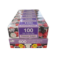 600 TidyZ Food Freezer Bags w/ TIe Handles. Kitchen Storage Bags. For