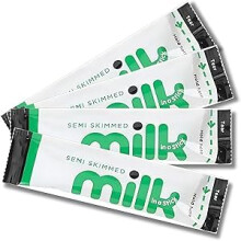 60 x Lakeland Dairies Milk In A Stick - UHT Semi Skimmed Milk Sachets - 10ml Each. Ideal for Travel, Camping, Work, Hotels, Airplanes, and Letterbox