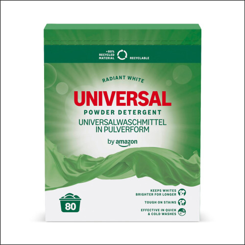 by Amazon Universal Powder Detergent, 4.8kg, 80