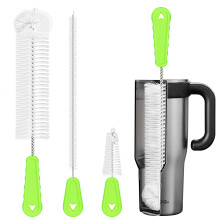 AZLIFEEU 3in1 Bottle Cleaning Brush Set 13 Inch Long Handle Brush Straw C