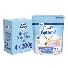 Aptamil Multigrain Banana and Berry Porridge Baby Food Cereal, 7+ Months, 200 g