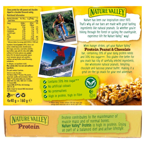 Nature Valley Nature Valley Protein Peanut & Chocolate Cereal Bars, 40g 2