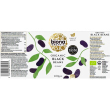 Biona Organic Black Beans 400g Pack of 8 In Water PreCooked Ready to