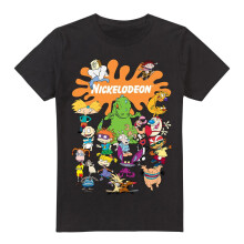 (L, Black) Nickelodeon Mens Splat Group T-Shirt