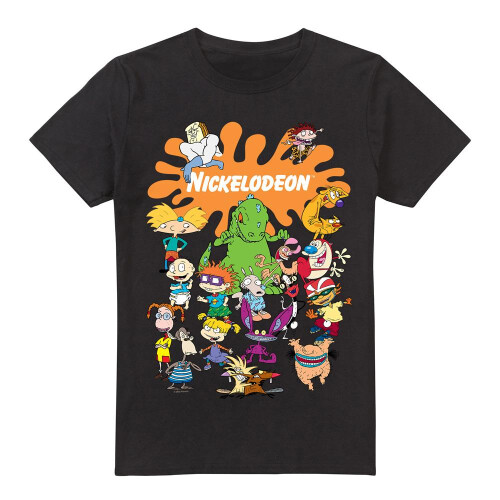 Nickelodeon (M, Black) Nickelodeon Mens Splat Group T-Shirt