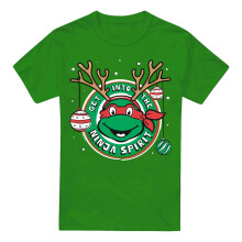 (XXL, Kelly Green) Teenage Mutant Ninja Turtles Mens Ninja Christmas Spirit T-Shirt