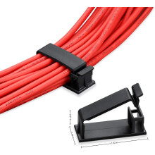 50 Pack Self Adhesive Cable Management Clips,Cable Organizers Wire Clips Cord Holder for PC Laptop Ethernet Cable Desktop Home Office(2.1 x 0.75 x 0.2