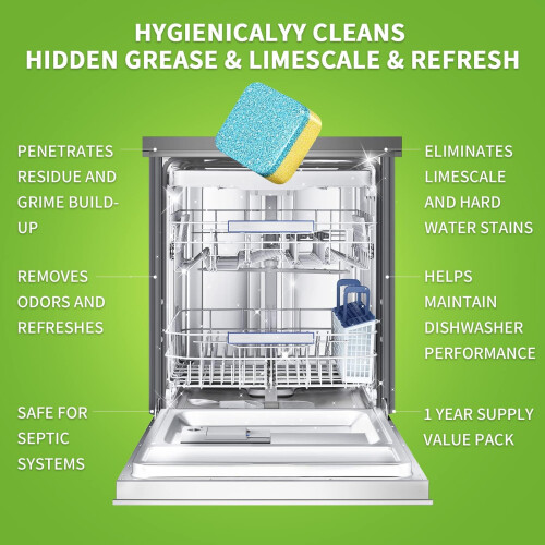 NATRUTH Dishwasher Cleaner And Deodorizer Tablets -30 Pack for Deep Cleaning, Deodorizing & Protecting 1