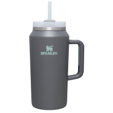 Vaso Stanley Quencher H2.0 de Acero Inoxidable con Tapa y Popote, 64oz, Charcoal