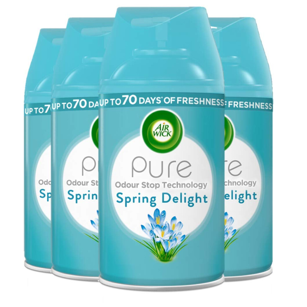 Air Wick | Spring Delight |Automatic Air Freshener |Freshmatic Auto Spray Refill | 250Ml| Pack Of 4 Airwick