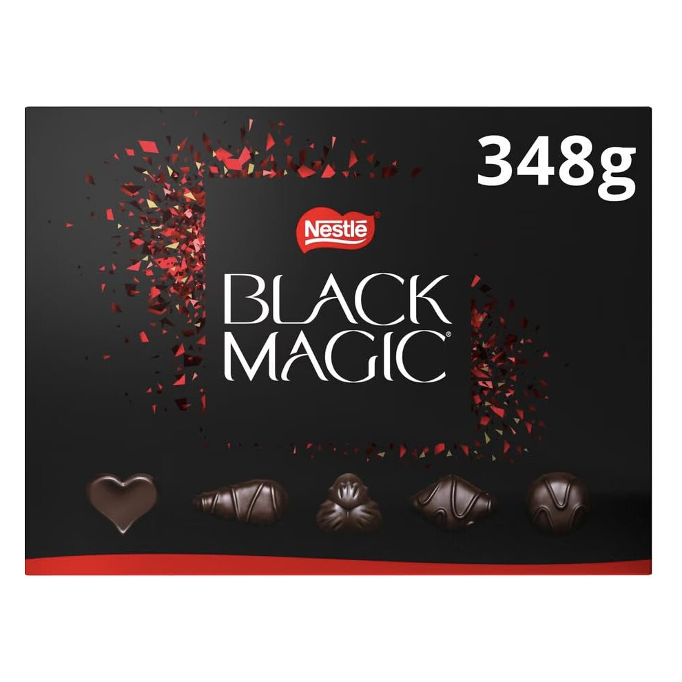 Nestle Black Magic Dark Chocolate Assortment Gift Box, 348G | Dark Chocolate Ideal For Easter,Mother Days, Christmas, Birthday, Festival