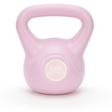 ACTIGET Kettlebell voor de training, halter van 2 kg, kettlebell van ABS, roze bal