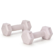 2x0,5kg haltères hexagonaux pour exercices de fitness, poids, lot de 2, rose clair