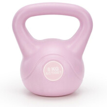 ACTIGET Kettlebell voor de training, 8 kg dumbbell, ABS trainingskettlebell, roze bal