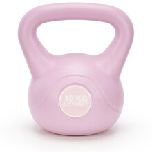 ACTIGET Kettlebell voor oefeningen, halter 10 kg, kettlebell training ABS, roze bal