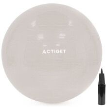 ACTIGET balón de fitness de 65 cm para ejercicios de pilates y yoga con bomba, gimnasia, beige