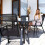 Sedie da terrazza, 4 pezzi, 92 cm, in metallo, per balcone, terrazza, moderne, in textilene nero 5