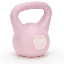 ACTIGET Kettlebell voor de training, 4 kg dumbbell, ABS trainingskettlebell, roze bal