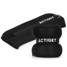 ACTIGET Poids pour bras et jambes 2x3 kg pour entraînement à domicile, fitness et cardio, noir