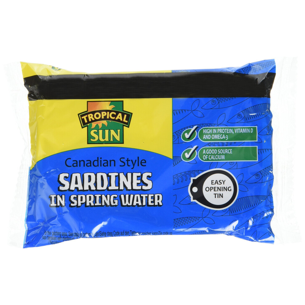 New Tropical Sun Canadian Style Sardines In Spring Water (Pack Of 12)