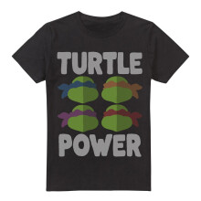 (3XL, Black) Teenage Mutant Ninja Turtles Mens Turtle Power Faces T-Shirt
