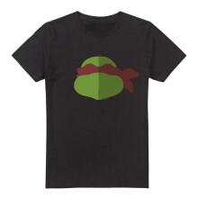 (4XL, Black) Teenage Mutant Ninja Turtles Mens Raphael Face T-Shirt