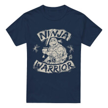 (L, Navy) Teenage Mutant Ninja Turtles Mens Ninja Warrior T-Shirt