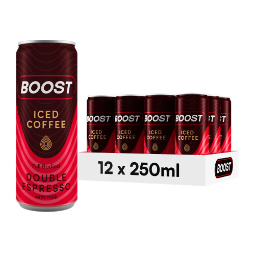 Boost Boost Iced Coffee Double Espresso | 12 Canned Drinks w/ High Caffeine