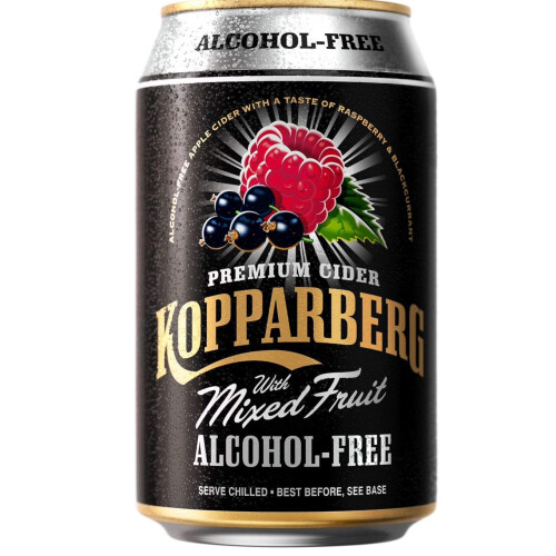 Kopparberg Alcohol Free Mixed Fruit Cider, 24 x 330 ml cans 1