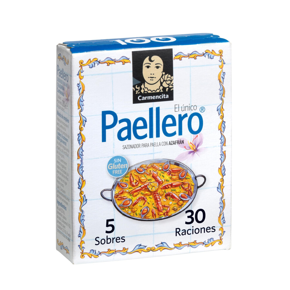 Paella Seasoning Mix - Traditional Spanish Rice Spices Blend For Paella & Rice Dishes, A Blend Of Saffron, Garlic, Paprika, Pepper, Salt, Carmencita