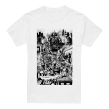 (S, White) Teenage Mutant Ninja Turtles Mens Take Down Shredder T-Shirt