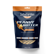 Seba Garden Pure Peanut Butter Powder, 500g Defatted, 87% Less Fat,Healthy, Plant Based,Vegan Protein, Non-GMO, Certified Gluten Free and Vegan