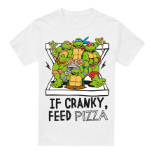 (XXL, White) Teenage Mutant Ninja Turtles Mens Cranky Pizza T-Shirt
