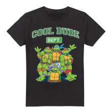 (S, Black) Teenage Mutant Ninja Turtles Mens Cool Dude Department T-Shirt