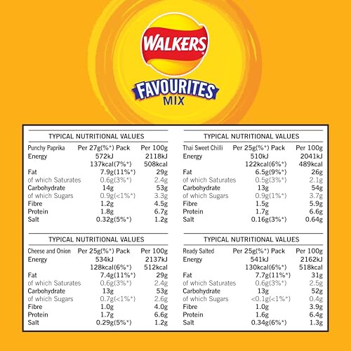 Walkers Walkers Favourites Mix Multipack Snacks Crisps 18 Pack 2