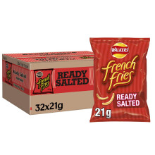 Walkers French Fries Ready Salted Snacks Crisps 21g (Case of 32)