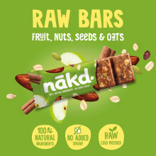 nakd Fruit Fibre bars Apple Cinnamon High in fibre 100 Natural in