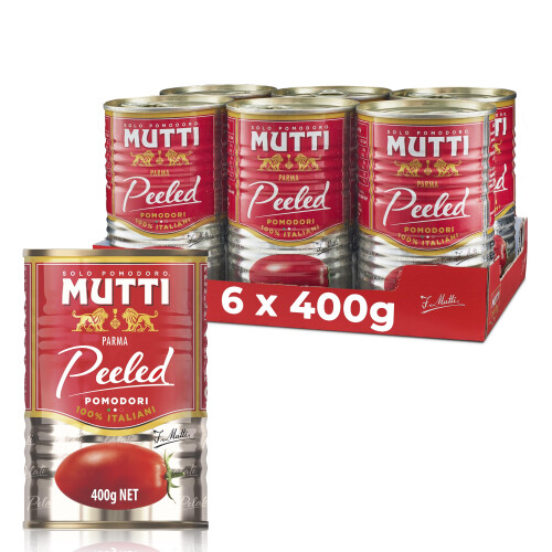 Mutti - Pelati Peeled Tomatoes, 400g, (Pack of