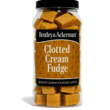 Clotted Cream Fudge - 520g - Original Clotted Cream Fudge in a Gift Jar By Bentley & Ackerman Sweet shop.