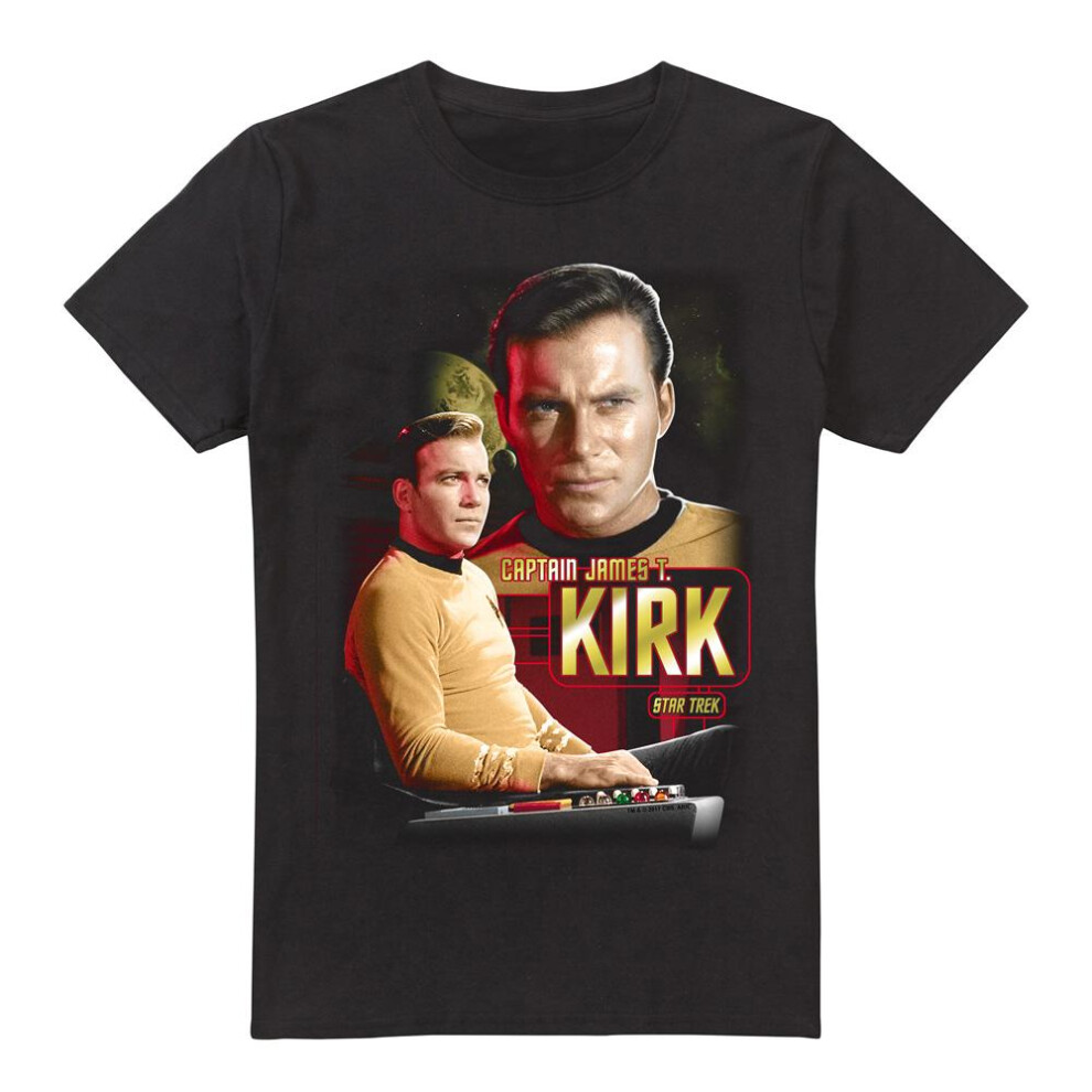 Star Trek (4Xl, ) Mens Captain Kirk T-Shirt Black